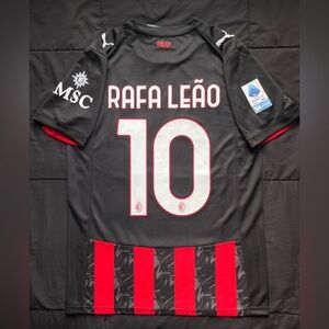 Rafa Leao #10 Milan Soccer jersey AC Milán Home Red Rafael Leão S-L